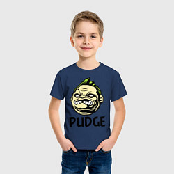 Футболка хлопковая детская Pudge Face, цвет: тёмно-синий — фото 2