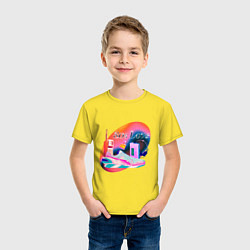 Футболка хлопковая детская 80s Love, цвет: желтый — фото 2