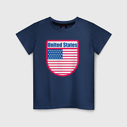 Футболка хлопковая детская United States, цвет: тёмно-синий