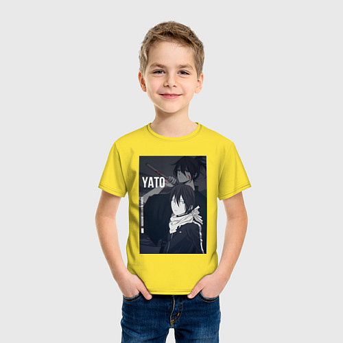 Детская футболка Бездомный бог Ято / Желтый – фото 3