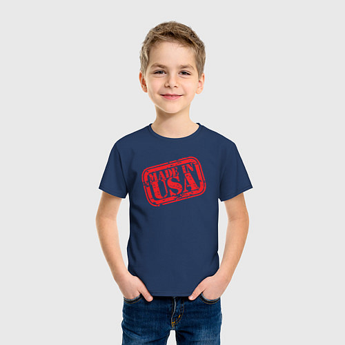 Детская футболка Made in USA / Тёмно-синий – фото 3
