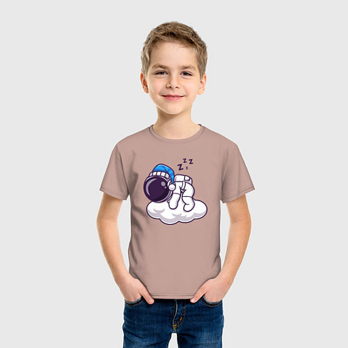 Детская футболка Сон на облаке / Пыльно-розовый – фото 3