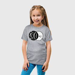 Футболка хлопковая детская Космическое время, цвет: меланж — фото 2