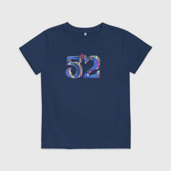 Футболка хлопковая детская 52, цвет: тёмно-синий