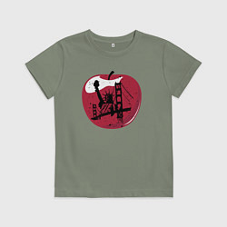 Футболка хлопковая детская Яблоко Нью-Йорка, цвет: авокадо