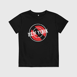 Футболка хлопковая детская New York seal, цвет: черный