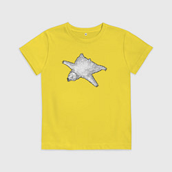 Футболка хлопковая детская Шкура медведя, цвет: желтый