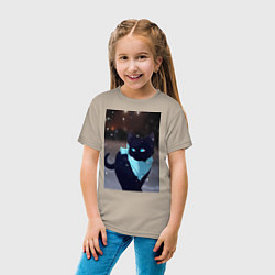 Футболка хлопковая детская Бездомный бог кот Ято, цвет: миндальный — фото 2