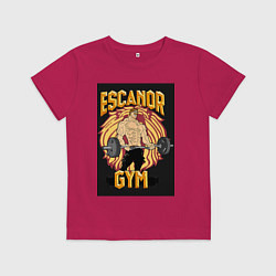 Футболка хлопковая детская Эсканор грех гордыни gym, цвет: маджента