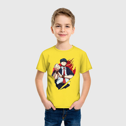 Детская футболка Мэш Бёрндэд маг / Желтый – фото 3