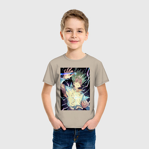 Детская футболка Сэнку Исигами / Миндальный – фото 3