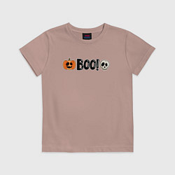 Детская футболка Тыква и череп: хэллоуинская страшилка