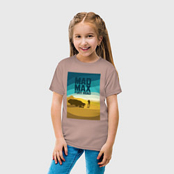 Футболка хлопковая детская Макс - дорога ярости, цвет: пыльно-розовый — фото 2