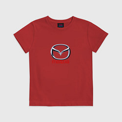 Футболка хлопковая детская Mazda logo, цвет: красный