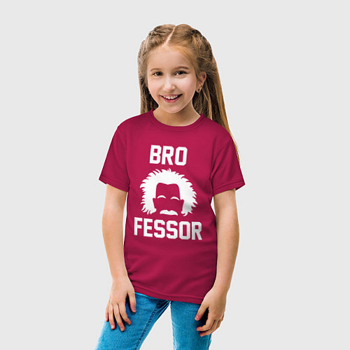 Детская футболка Brofessor - Эйнштейн бро / Маджента – фото 4