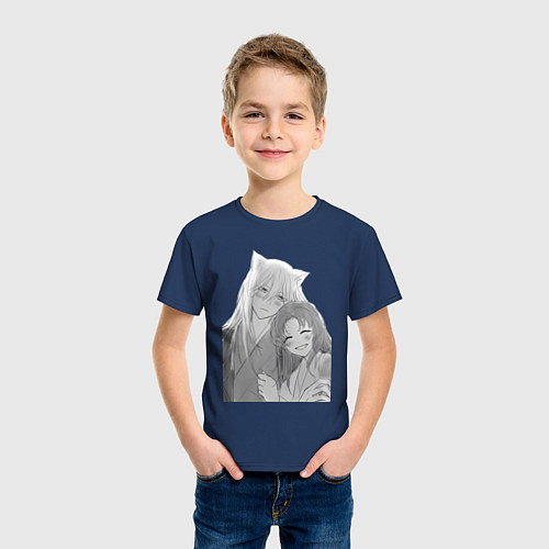 Детская футболка Очень приятно Бог Томоэ / Тёмно-синий – фото 3