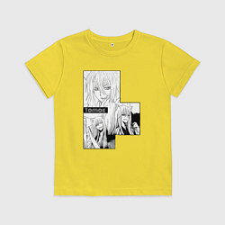 Футболка хлопковая детская Очень приятно Бог Томоэ, цвет: желтый