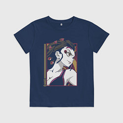 Футболка хлопковая детская Клинок рассекающий демонов Даки демон, цвет: тёмно-синий