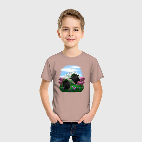 Детская футболка Духи леса / Пыльно-розовый – фото 3