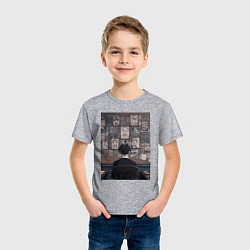 Футболка хлопковая детская Патриотизм Мориарти Шерлок, цвет: меланж — фото 2