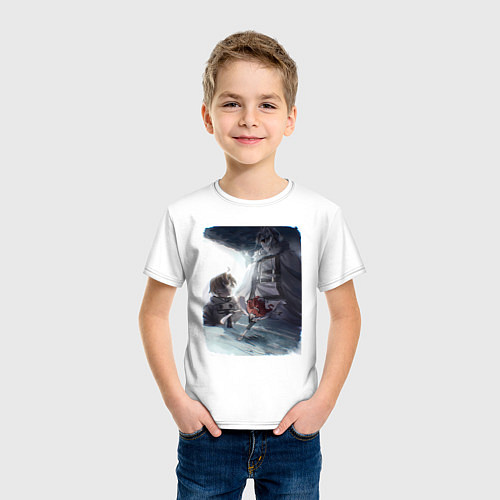 Детская футболка Безработный Рудеус Грейрат / Белый – фото 3