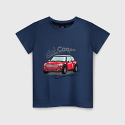 Футболка хлопковая детская Mini Cooper, цвет: тёмно-синий