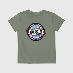 Футболка хлопковая детская Iceland, цвет: авокадо