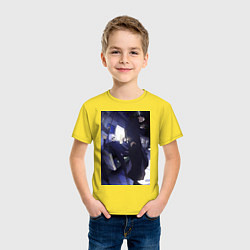 Футболка хлопковая детская Магическая битва Сатору Годзё Сугуру Гэто, цвет: желтый — фото 2