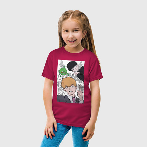 Детская футболка Моб Психо 100 Экубо дух / Маджента – фото 4