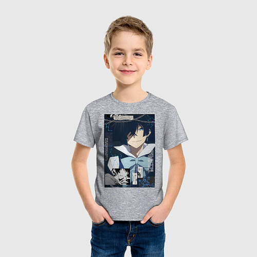 Детская футболка Мемуары Ванитаса Ванитас вампир / Меланж – фото 3