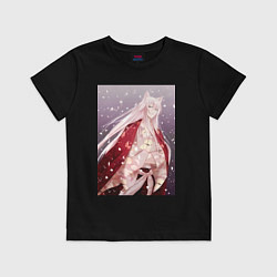 Футболка хлопковая детская Очень приятно Бог Томоэ Дух-хранитель, цвет: черный