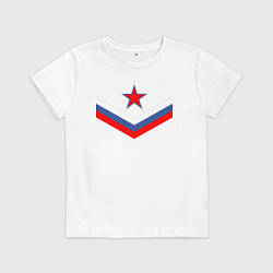 Детская футболка Звезда и российский флаг