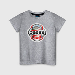 Футболка хлопковая детская Canada country, цвет: меланж