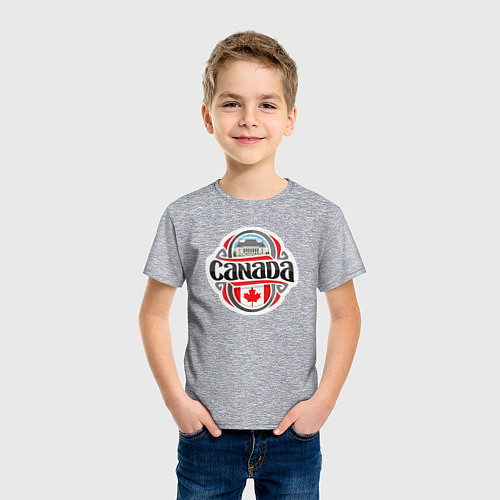 Детская футболка Canada country / Меланж – фото 3