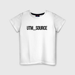 Футболка хлопковая детская Utm source, цвет: белый