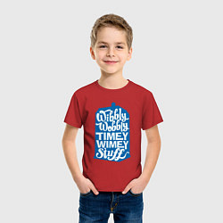 Футболка хлопковая детская Timey stuff, цвет: красный — фото 2