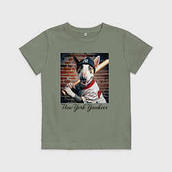 Детская футболка Bull terrier - New York yankees baseball team