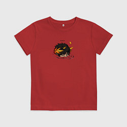 Футболка хлопковая детская Загрей сыном Аида Hades, цвет: красный