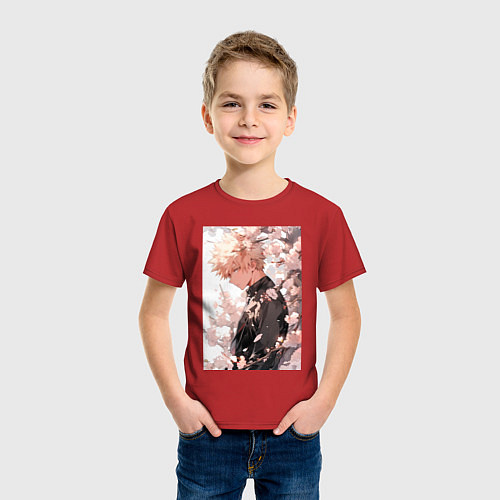 Детская футболка Моя геройская академия Кацуки Бакуго причуда / Красный – фото 3