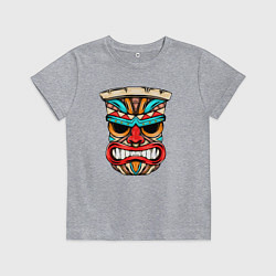 Футболка хлопковая детская Маска Тики, цвет: меланж