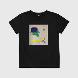 Футболка хлопковая детская Абстрактный Минимализм, цвет: черный