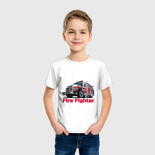 Детская футболка Fire fighter / Белый – фото 3
