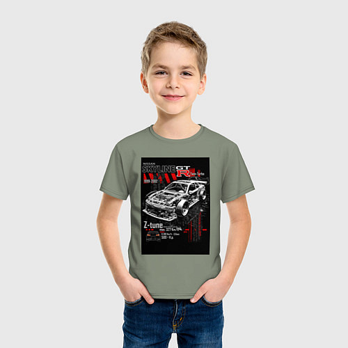 Детская футболка Скайлайн корч / Авокадо – фото 3