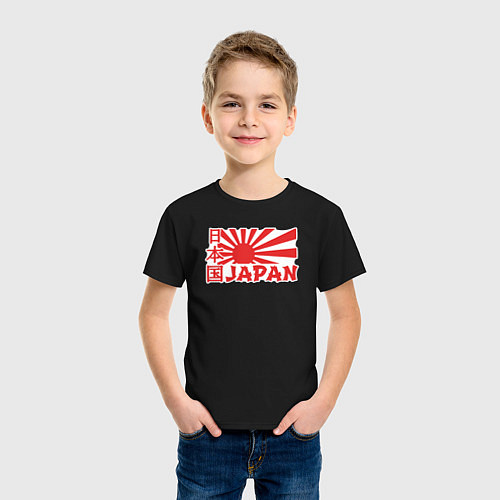 Детская футболка Japan sun / Черный – фото 3