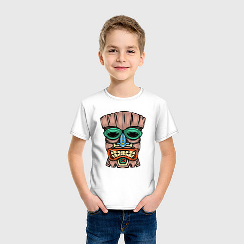 Детская футболка Tiki face / Белый – фото 3