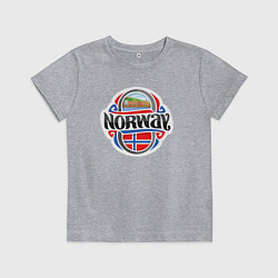 Футболка хлопковая детская Norway, цвет: меланж
