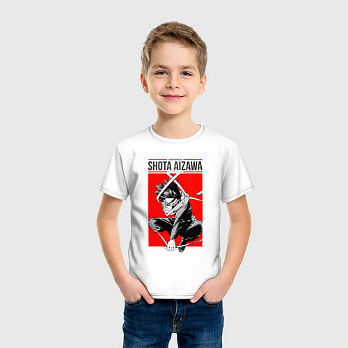 Детская футболка Моя геройская академия Сёта Айдзава / Белый – фото 3