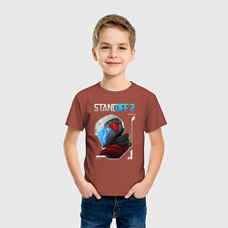 Футболка хлопковая детская Standoff 2 - Space dude, цвет: кирпичный — фото 2
