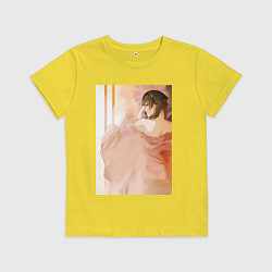 Футболка хлопковая детская Монолог фармацевта Маомао арт, цвет: желтый
