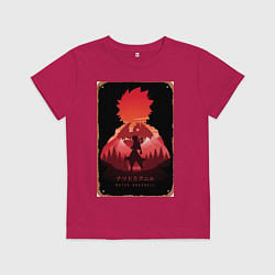 Футболка хлопковая детская Хвост Феи Нацу Драгнил, цвет: маджента